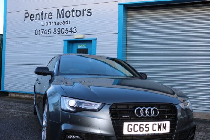 Audi A5 2.0 TDI 190 Quattro Black Ed Plus 5dr S Tronic 5st Hatchback Diesel Grey